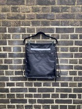 Innovation Gym / Swim Bag Black Polyester Drawstring Name Patch Reflective Strip