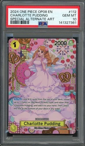 PSA 10 Charlotte Pudding (SP Alt Art) OP08 OP03-112 EN One Piece B22