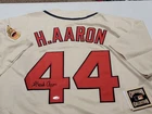 Hank Aaron Signed Autographed Atlanta Baseball Cream Jersey Steiner COA