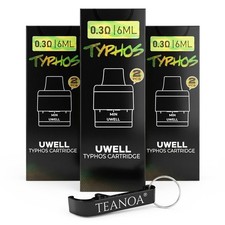 3er Pack Uwell Typhos Pods 6ml (3x2 Stk) 0,3 0,6 0,8 Ohm + Gratis Flaschen&ouml;ffner