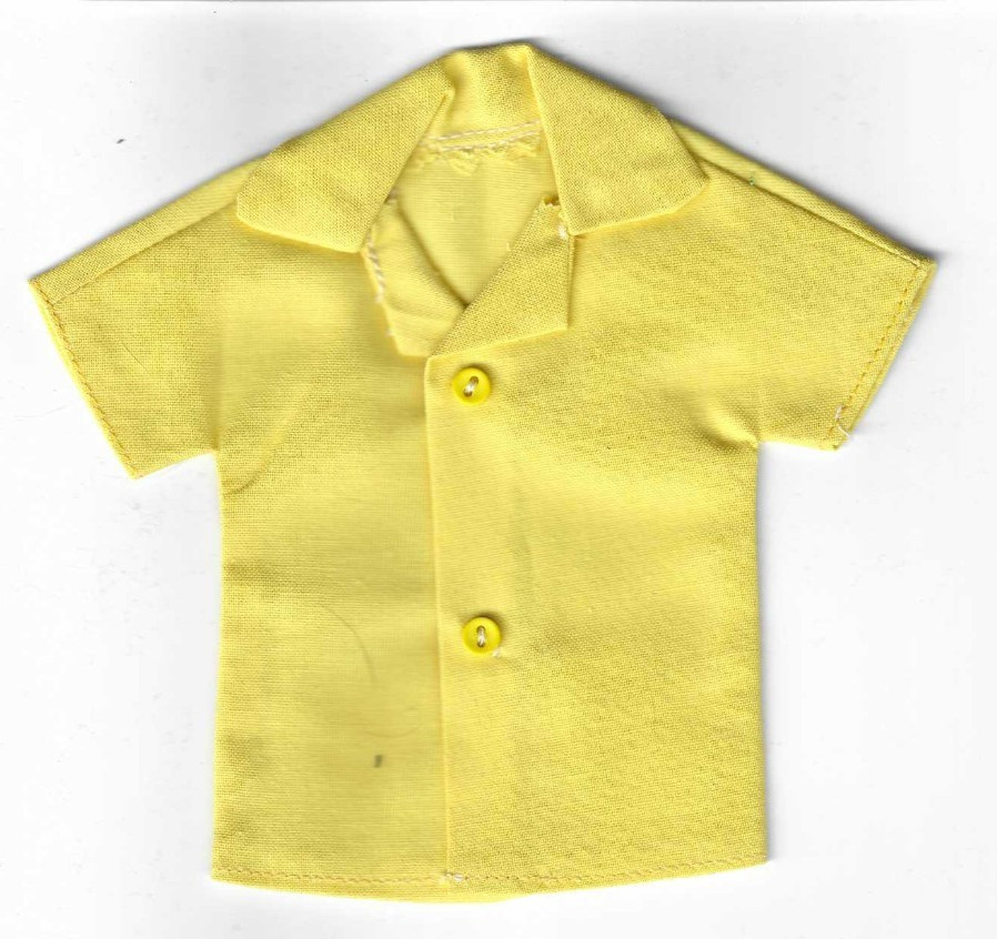 Homemade Doll Clothes-Darker Yellow Solid Shirt that fits Ke
