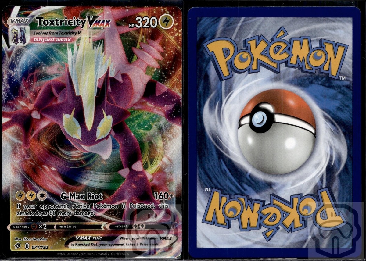 Toxtricity VMAX 071/192 Holo VMAX Rare Rebel Clash Pokemon Holo NM