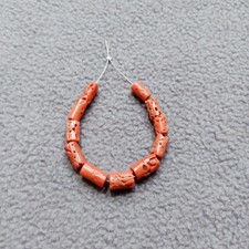 Natural Italy Red Coral Beads Mediterranean Coral Loose Beads Sea Coral Gemstone