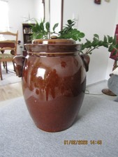 Kleiner Sauerkrauttopf in Braun Höhe 28 cm 