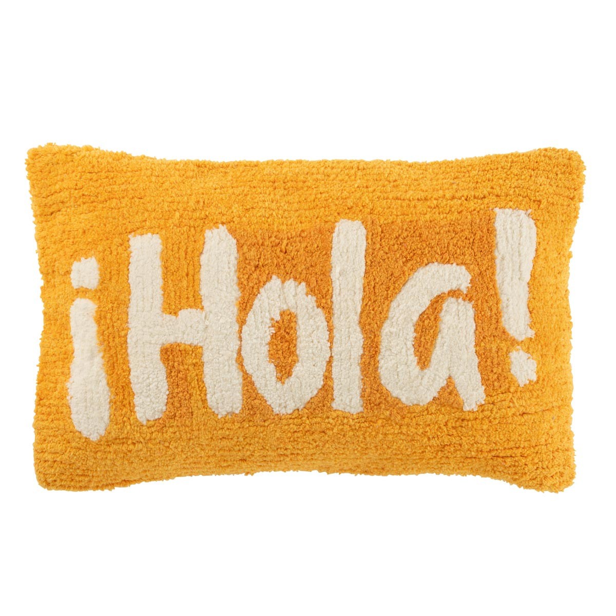 Coussin tufté orange 30x50 cm Polly Hola pour décoration de canapé