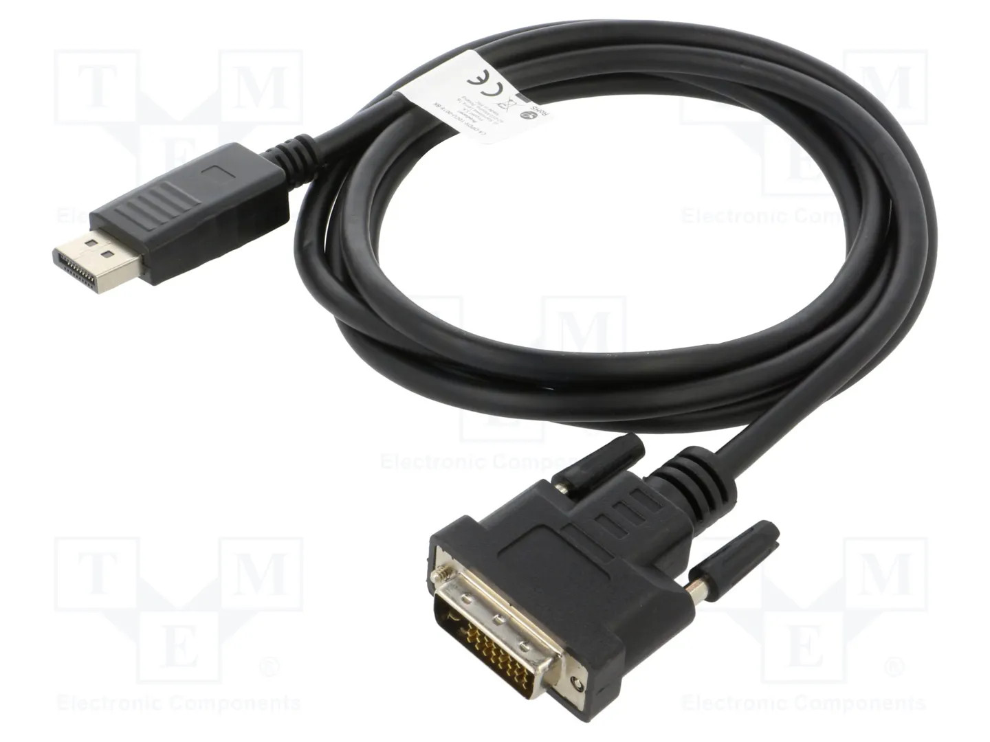 Lanberg Schwarz Displayport V1.2 - Dvi-D (24+1) Stecker/Stecker Adapterkabel 1,8 M Dual Link - Bild 3