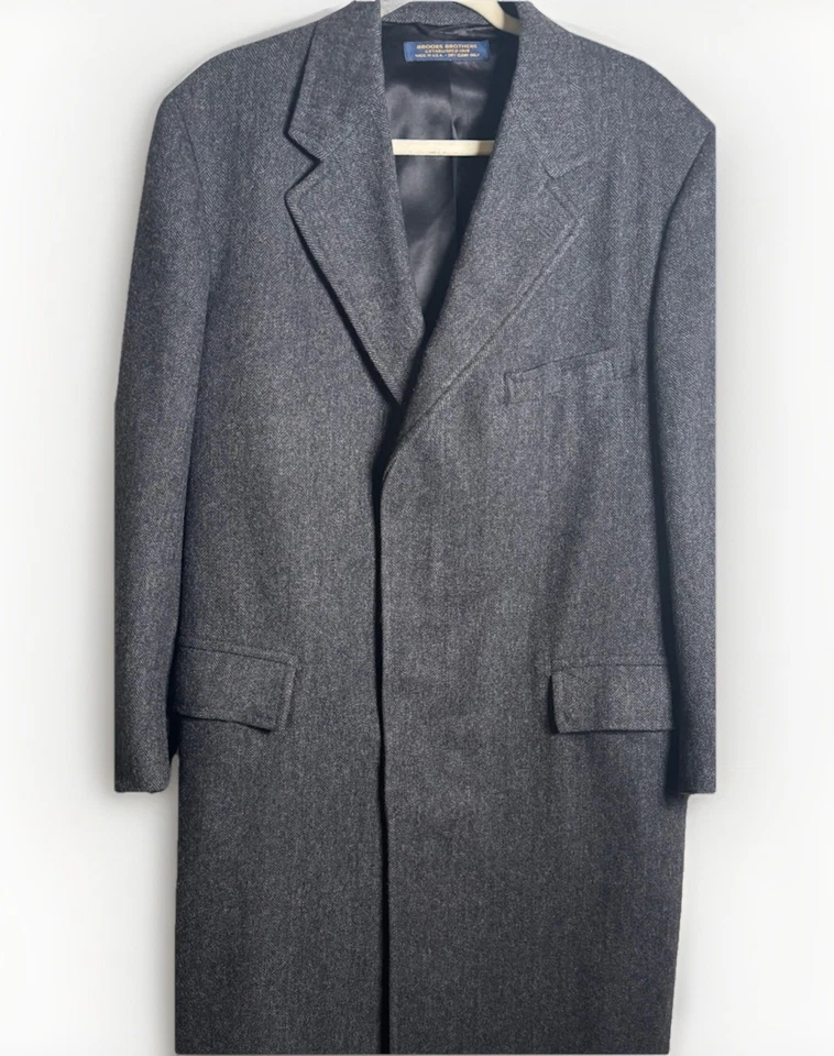 Gabardina Brooks Brothers Para Hombre De Colección Hecha en EE. UU. Gris Lana Pesada (SIN TALLA) Foto 2 de 4