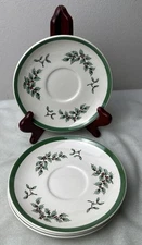 Set Of 4 Spode Christmas Tree Saucers 5.5” Made In England S3324-Y 