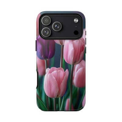 Phone Ink - iPhone | Galaxy | Pixel Case - Pink Purple Tulip Floral