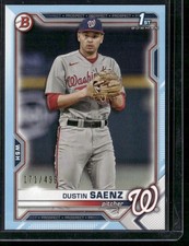 2021 Bowman Draft #BD-14 Dustin Saenz Sky Blue #/499