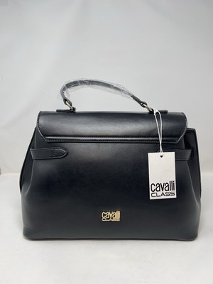 Cavalli Class Tatianal Large Top Handle Bag Black Dr. Bag Retail $118.00