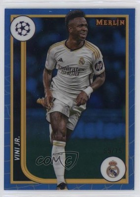 2023 Merlin UEFA Club Competitions Blue Refractor 65/75 Vinicius Junior #104 7y2