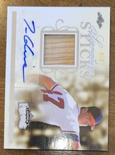 TOM GLAVINE AUTO / AUTOGRAPH - 2020 LEAF SIGNATURE STICKS  LUMBER KINGS 6/6