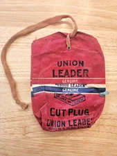 Vintage Union Leader Cut Plug Tobacco Bag for Rolled Cigarettes