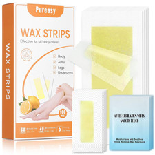 100 PCS Wax Strips for Hair Removal: 40 Facial  60 Body Hair Removal Waxing Kit