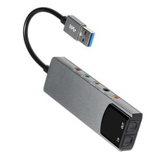 12Mbps USB 5.1 Channel External Audio Sound Card SPDIF Optical for PC Laptop