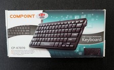 USB Wired Keyboard – Compact Travel Design – Black - Compoint CP-K7070