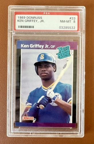 1989 Donruss #33 Ken Griffey Jr. PSA 8 Rookie RC - HOF Seattle Mariners