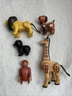 Fisher Price VTG Little People Animals 1970’s Giraffe Pig Lion Monkey Dog Lot