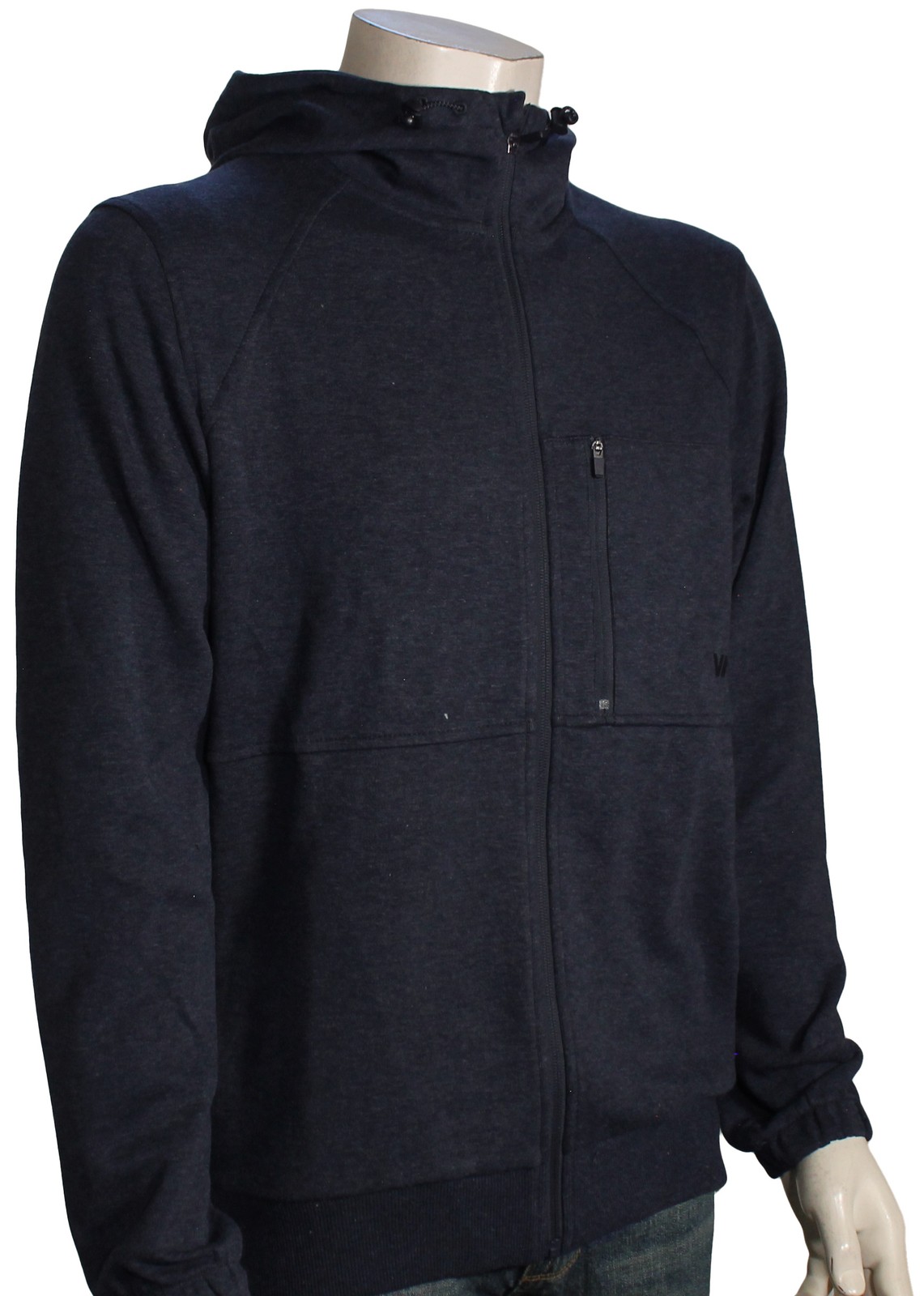 Флисовая толстовка RVCA Tech с капюшоном на молнии - Темно-синий Вереск - Новинка