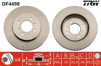 2X TRW Bremsscheibe DF4498 FüR Mitsubishi Proton