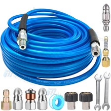 Sewer Jetter Kit for Pressure Washer Drain Cleaner Hose 70FT 1/4" M-NPT 5800PSI