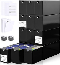 Trading Card Storage Box 12 Drawers Cardboard Organizer with Dividers for Top Lo