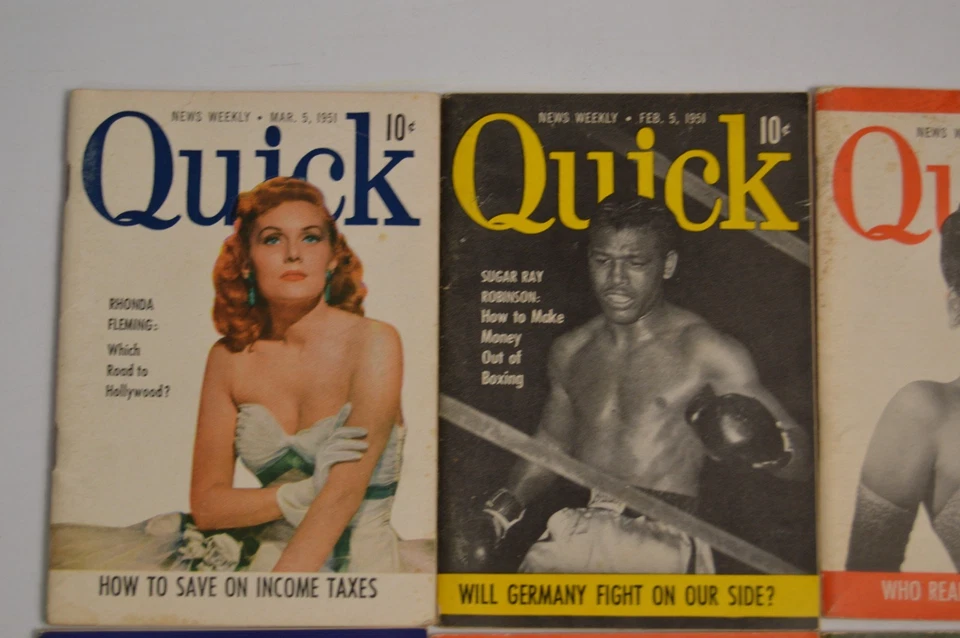 12 Vintage Quick Magazines MCM Hollywood Stars Photographs News Articles 1952 Foto 2 de 4