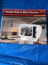 Vintage Spectra 5" Black and White TV and Radio Receiver CRT 58-MBWR