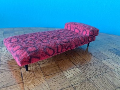 Chaiselongue Liege  Rülke 60er   Puppenhaus Puppenstube 1:12 dollhouse couch