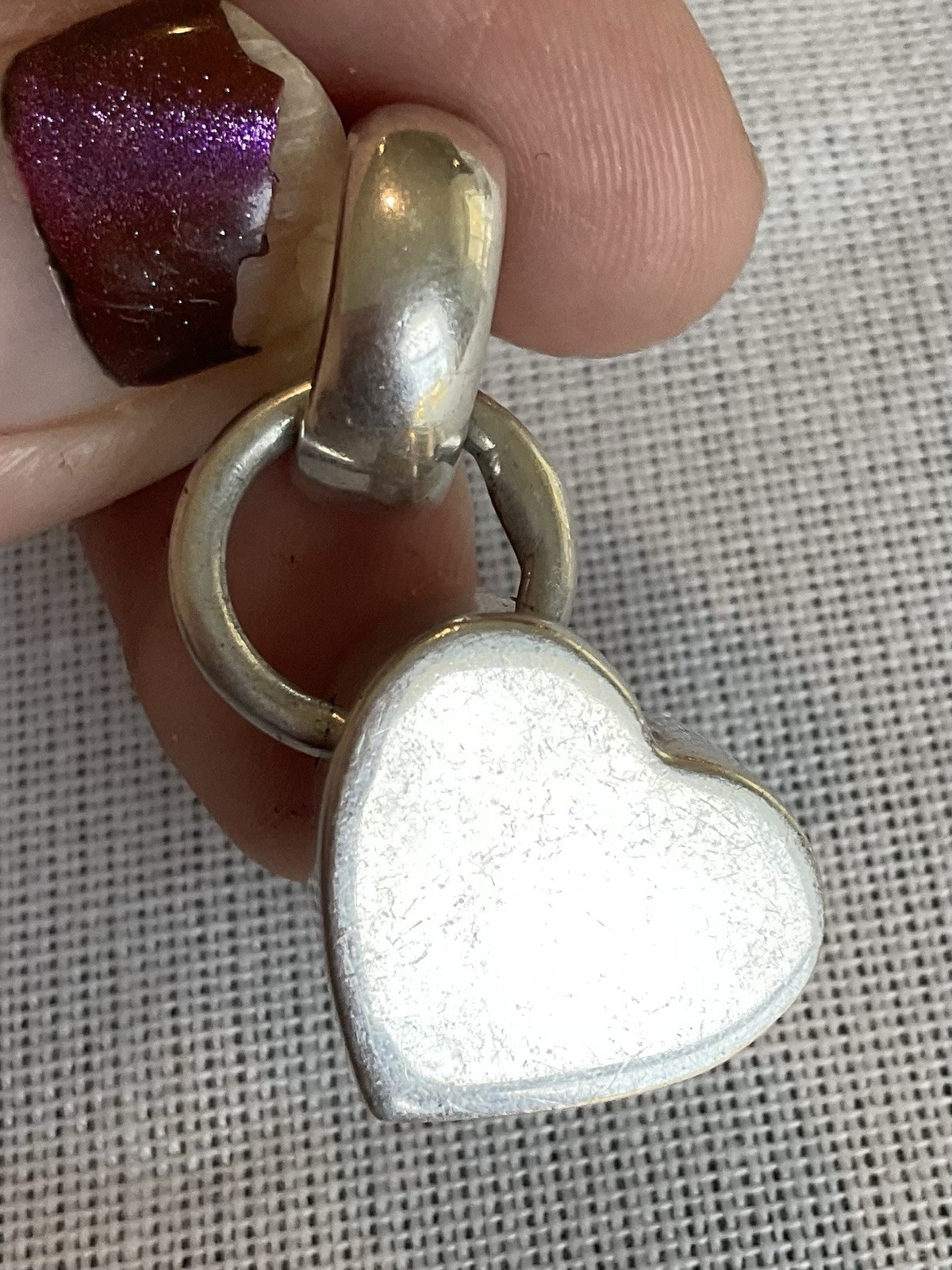 Silpada 925 Sterling Silver Chunky Heart Pendant Vintage Estate Jewelry