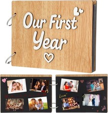 Scrapbook, Photo Album for Couples Handmade DIY One Year Memory Notebook Family