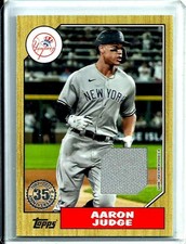 Aaron Judge 2022 Topps Series 1-1987 Topps Baseball Relics # 87R-AJ Relic Card