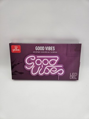 Globe Electric LED Neon Pink Good Vibes Light