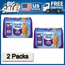 Fresh Step Odor Shield Multi Cat Clumping Litter Febreze 38 lb 2 Pack Pouches