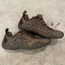 Merrell Intercept Mocha Mens Sz 9 Brown Vibram Low Top Trail Hiking Shoes J73779