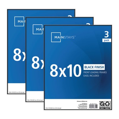 3 Pack 8x10 Picture Frame Black Gallery Photo Frames Table Top and Wall Mounting