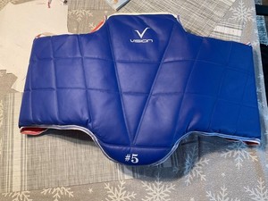 VISION #5 Taekwondo Chest Body PROTECTOR Pads Size XL Tae Kwondo Karate Blue Red