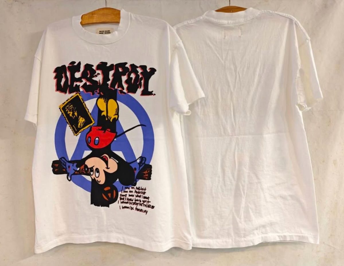 Seditionaries Vivienne Westwood Mickey Mouse DESTROY White XL T