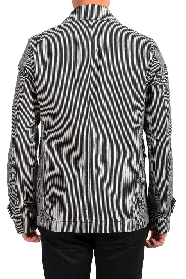 Abrigo Chaqueta Hugo Boss Para Hombre "Cabasso-W" Rayas Doble Pecho US 38R IT 48R Foto 3 de 4