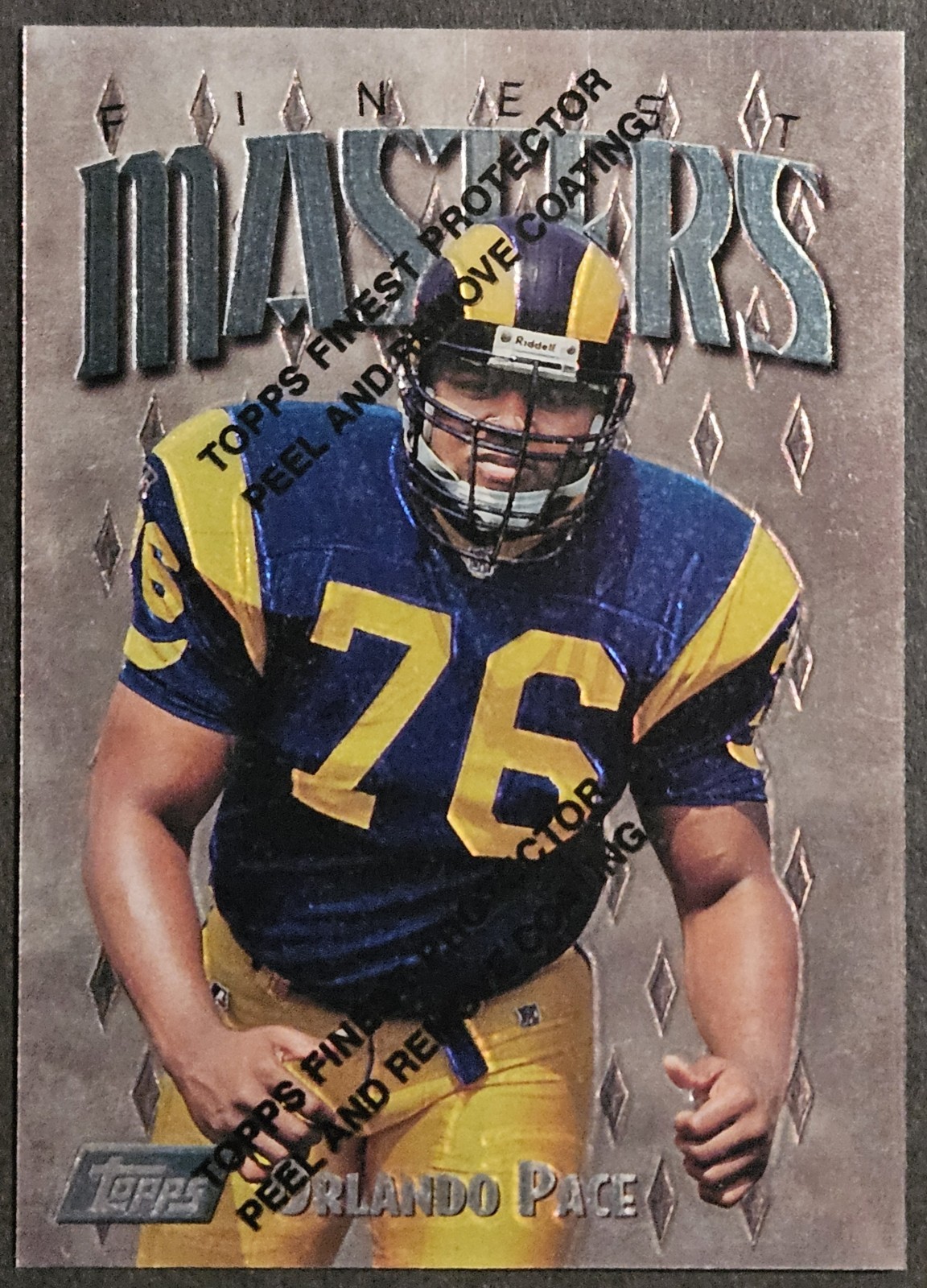 1997 Topps Finest With Peel #306 Orlando Pace RC Ohio State Buckeyes Rams HOF
