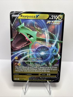 Rayquaza V 100/159 Ultra Rare Holo Pokemon Crown Zenith English NM