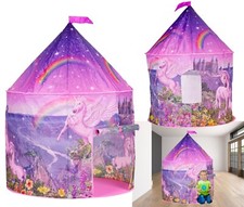 Casetta Unicorno per Bambini Tenda Unicorni Giardino Gioco Interno Esterno 