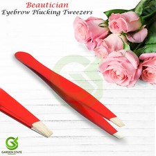 Professional Red Colour Eyebrow Plucking Tweezers Hair Removal Beauty Tweezer