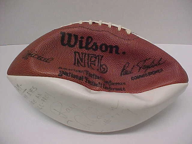 RAY CHILDRESS 79 Houston Oilers Firmado Wilson NFL Fútbol Paul Tagliabue Foto 3 de 4