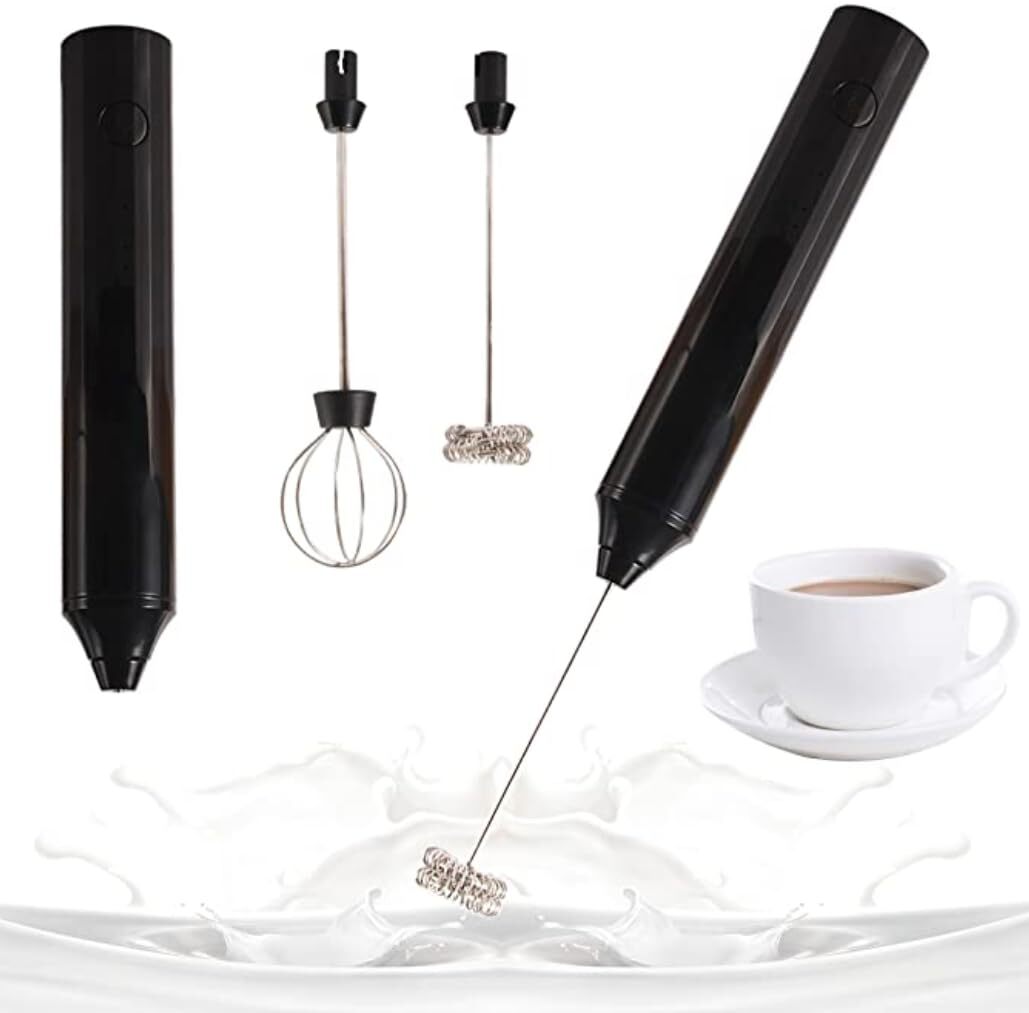 Electric Milk Frother,Blender, Electric Foam Maker with 3 Whisks,USB recharge...