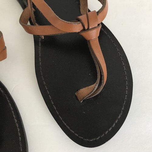 Sandali donna vintage Montego Bay Club tanga pelle collezione ballerine taglia 9 1/2 - Foto 3 di 11