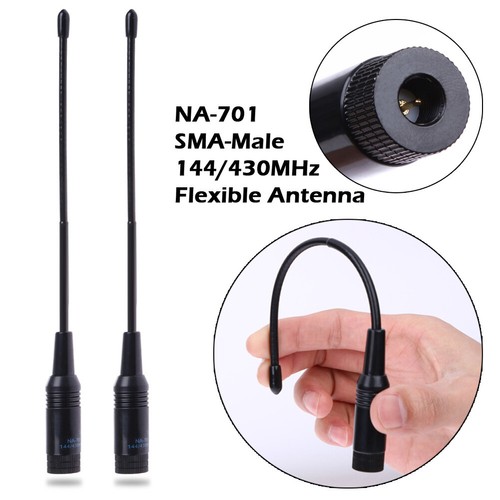 2pcs SMA-Male Radio Antenna for Baofeng UV-3R UV-100 Walkie Talkie Radios - Foto 8 di 10