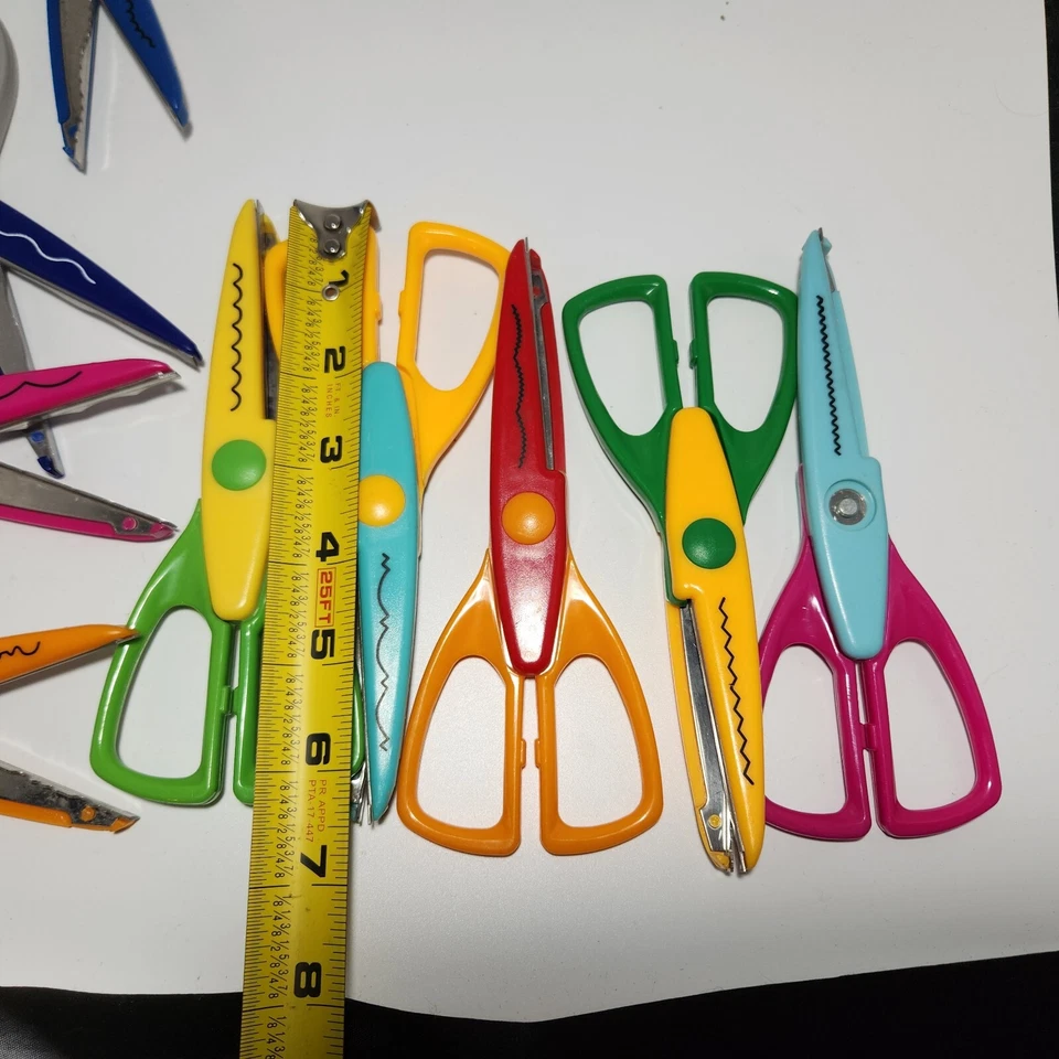 Lot of 9 Craft Scissors All Different Unbranded Scrapbooking Crafting Decorating - Image 2 of 4
