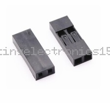 100Pcs 2P Pitch 2.54mm Dupont Jumper Wire Cable Housing Female Pin Connector
